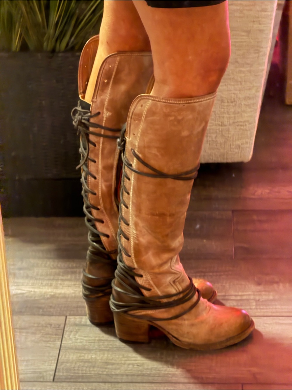 Freebird by Steven Brown Lace-Up Tall Leather Boots - Picture 2 of 11